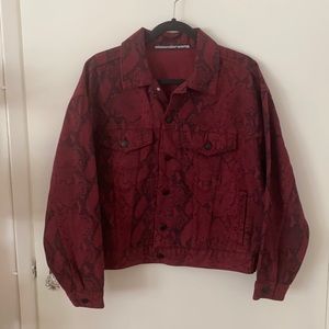 Alexander Wang Snakeskin Canvas Jacket